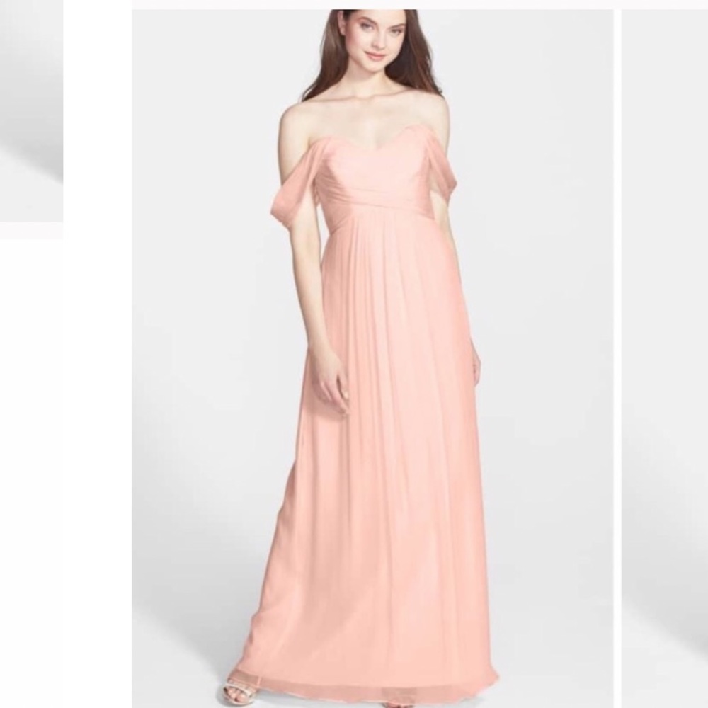 Amsale Convertible Crinkled Silk Chiffon Gown
